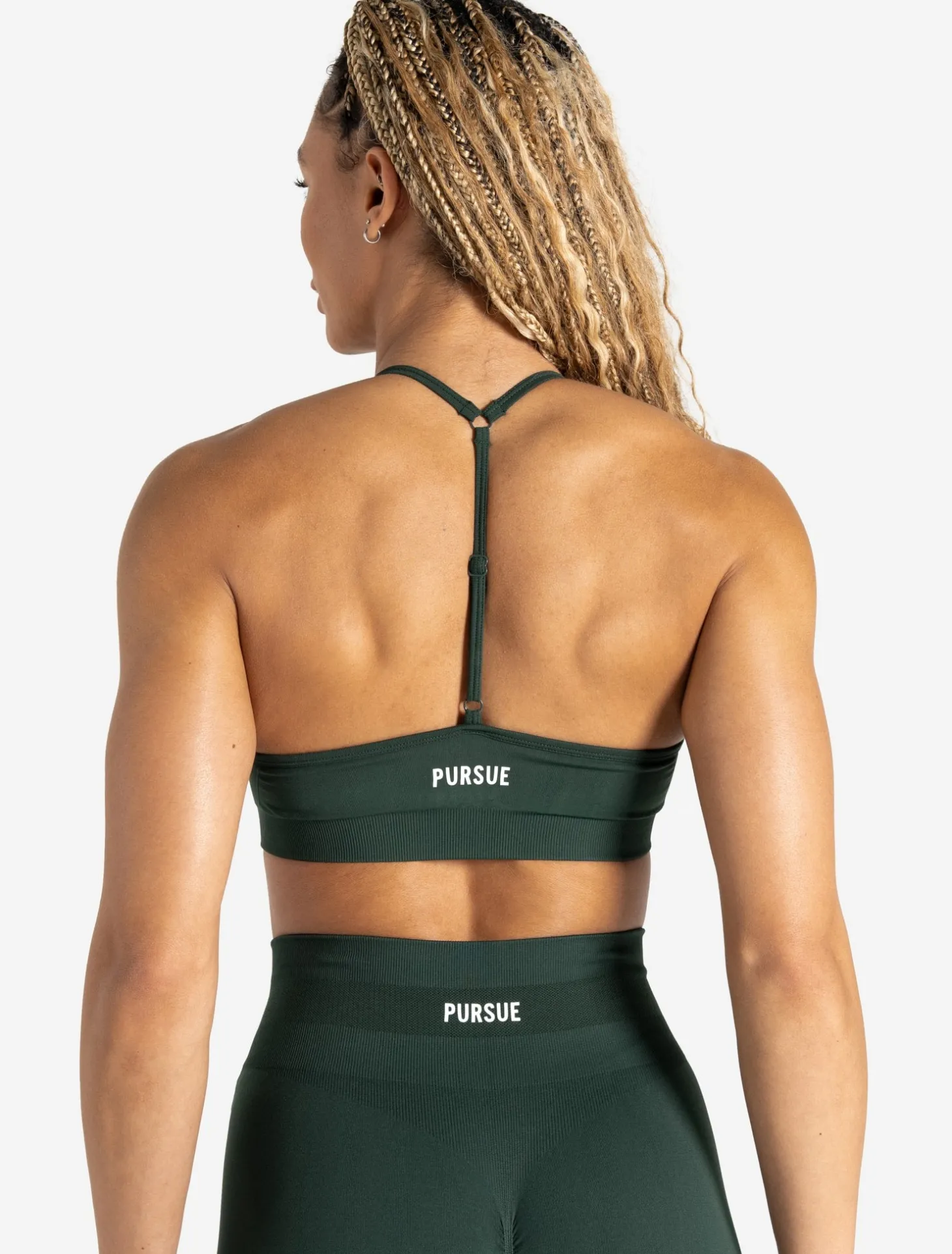 Scrunch Seamless Adjustable Sports Bra Forest Green