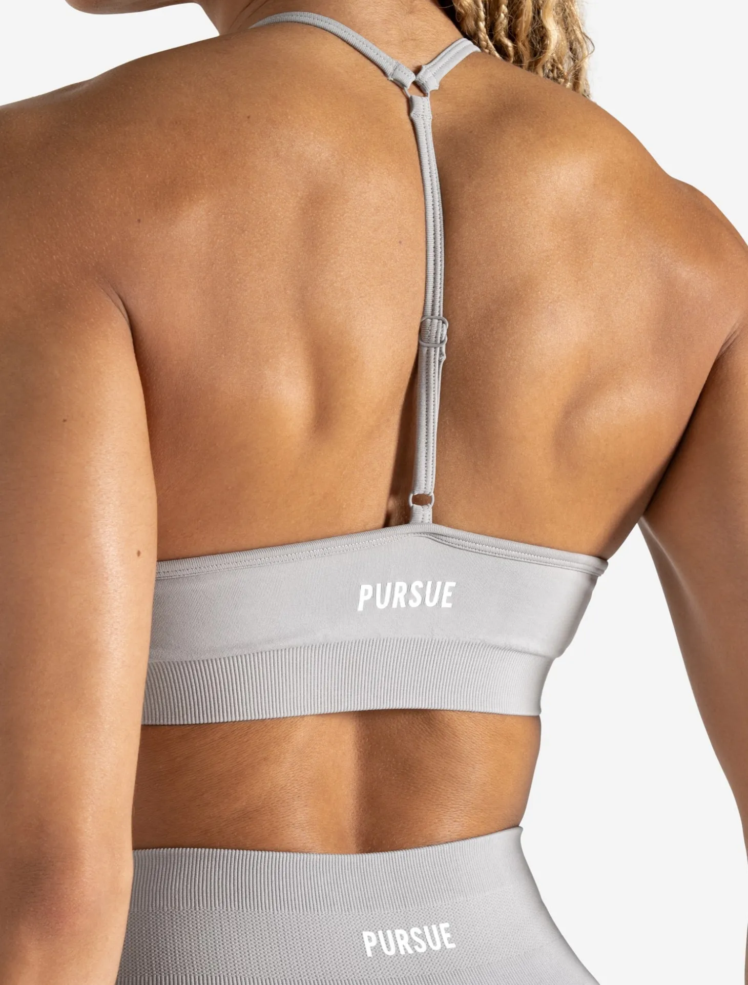 Scrunch Seamless Adjustable Sports Bra Grey