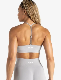 Scrunch Seamless Adjustable Sports Bra Grey