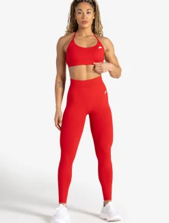 Scrunch Seamless Adjustable Sports Bra Candy Red