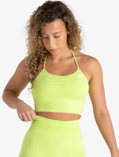 Scrunch Seamless Built-in Bra Tank Lime Zest
