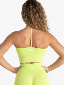 Scrunch Seamless Built-in Bra Tank Lime Zest