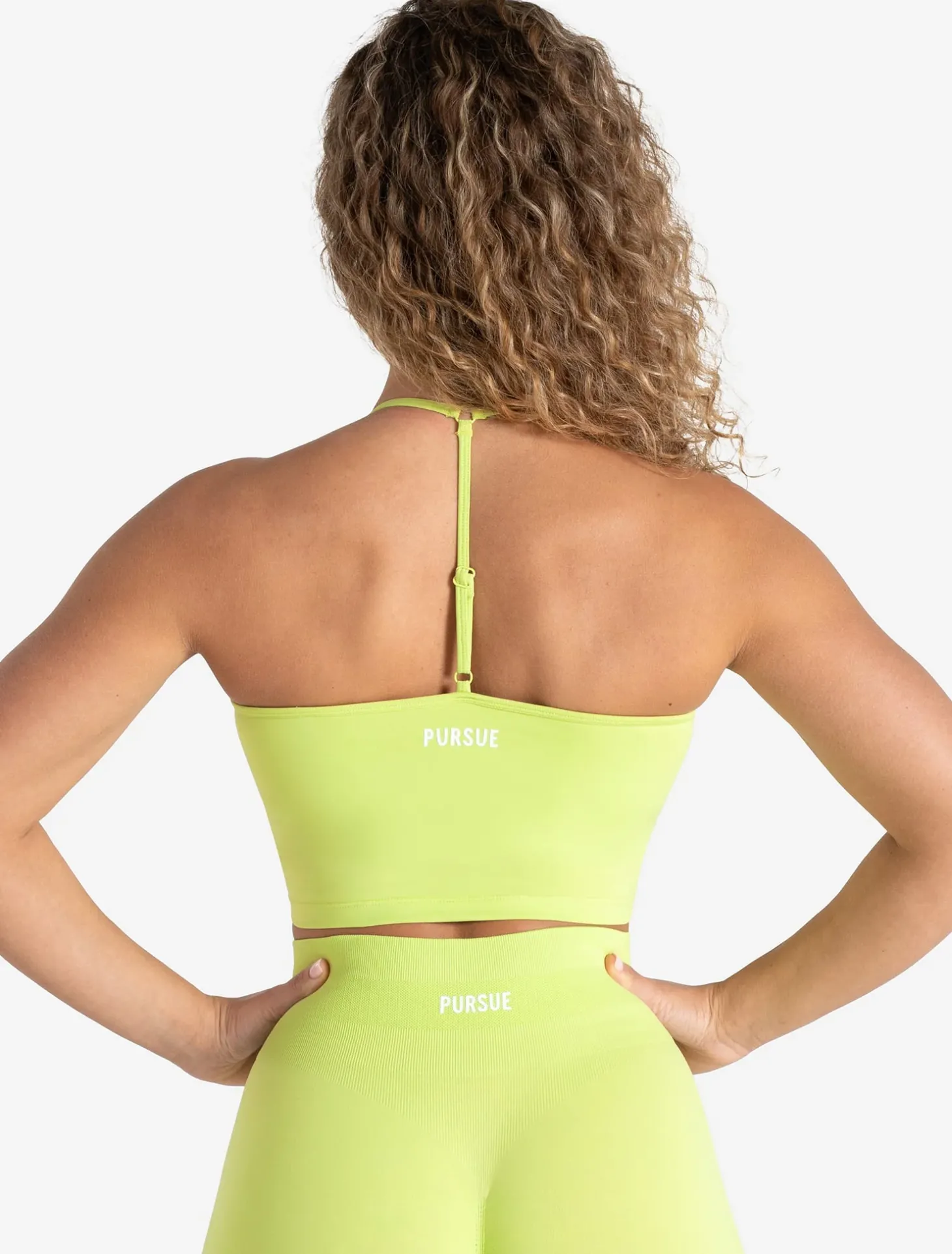 Scrunch Seamless Built-in Bra Tank Lime Zest