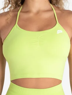 Scrunch Seamless Built-in Bra Tank Lime Zest