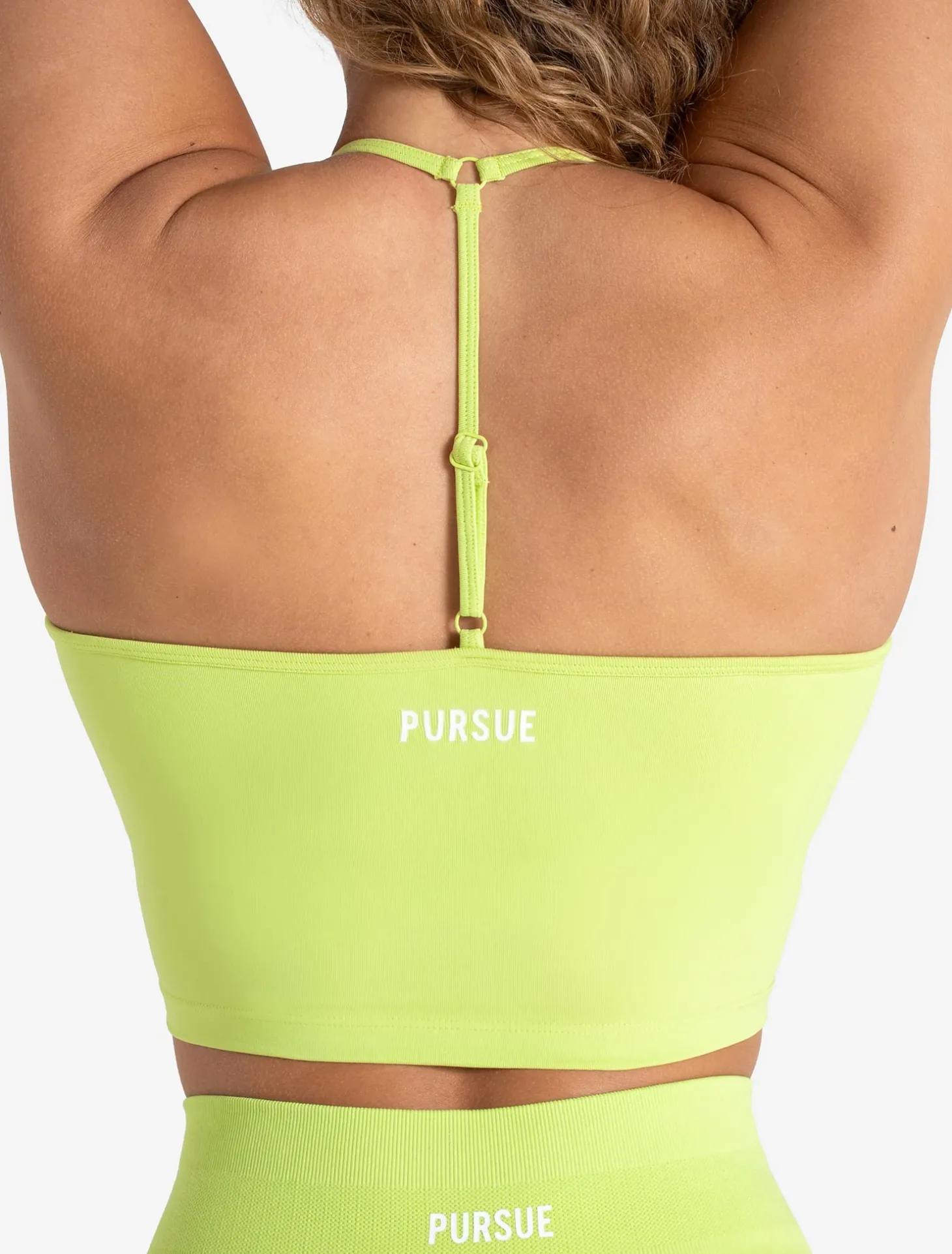 Scrunch Seamless Built-in Bra Tank Lime Zest