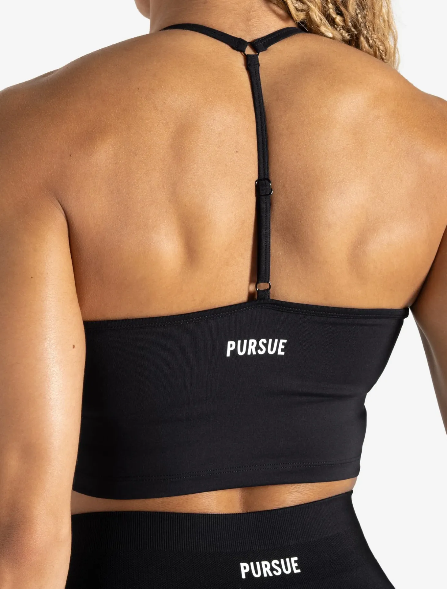 Scrunch Seamless Built-in Bra Tank Black