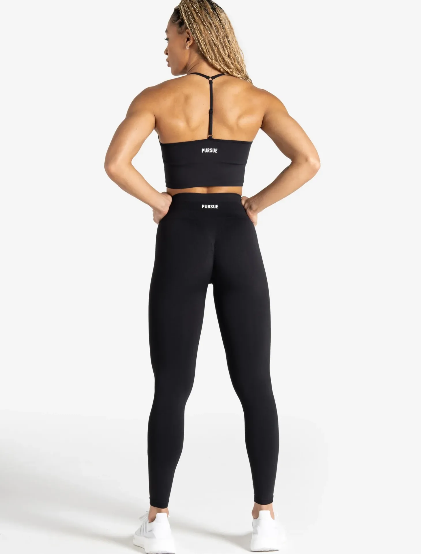 Scrunch Seamless Built-in Bra Tank Black