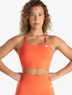 Scrunch Seamless Built-in Bra Tank Bright Coral