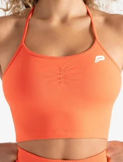 Scrunch Seamless Built-in Bra Tank Bright Coral