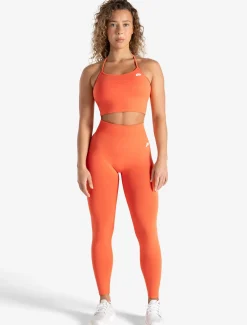 Scrunch Seamless Built-in Bra Tank Bright Coral