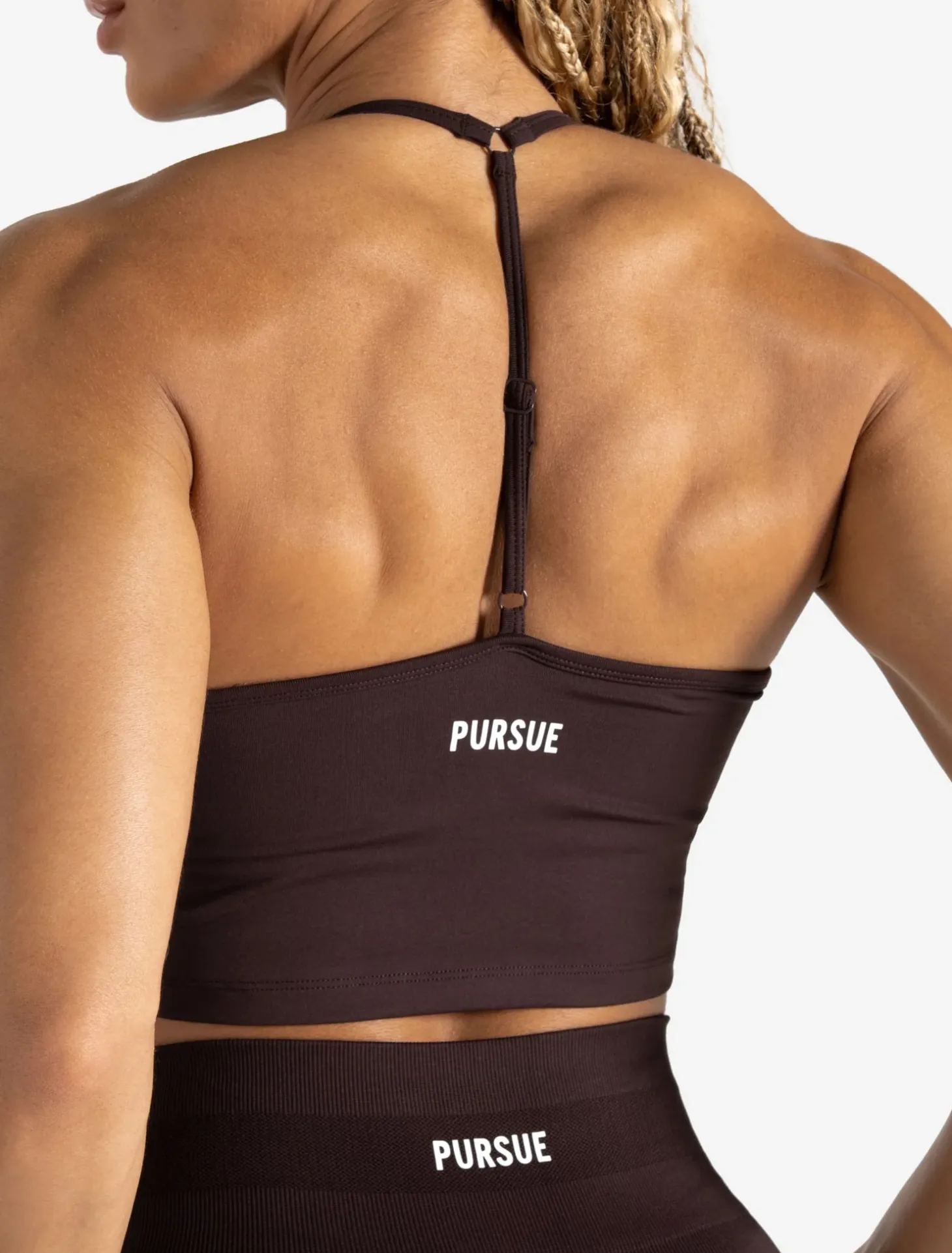 Scrunch Seamless Built-in Bra Tank Chocolate Plum