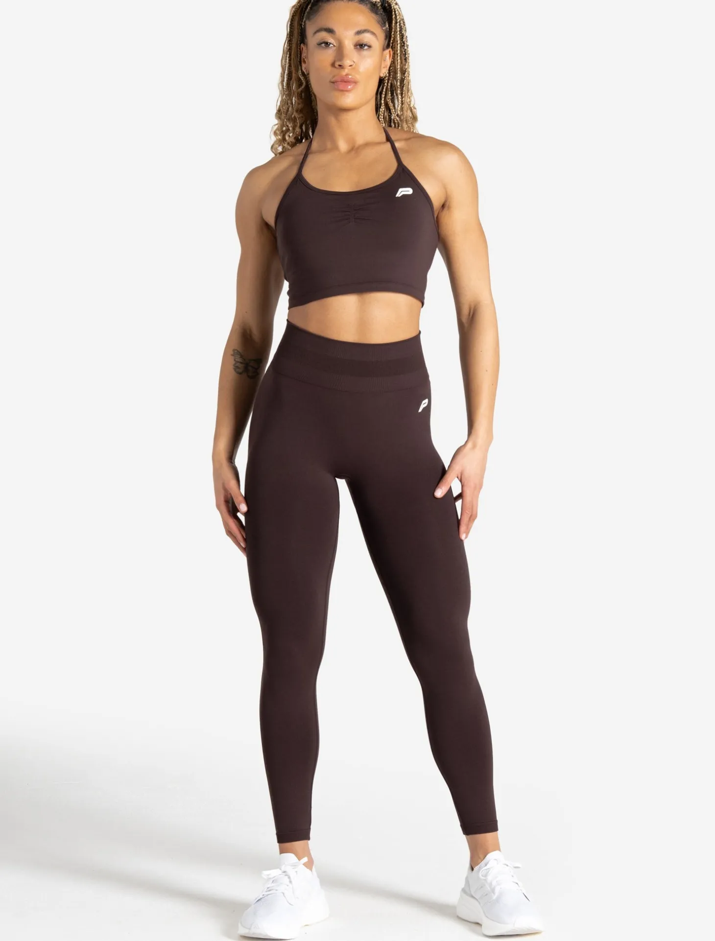 Scrunch Seamless Built-in Bra Tank Chocolate Plum