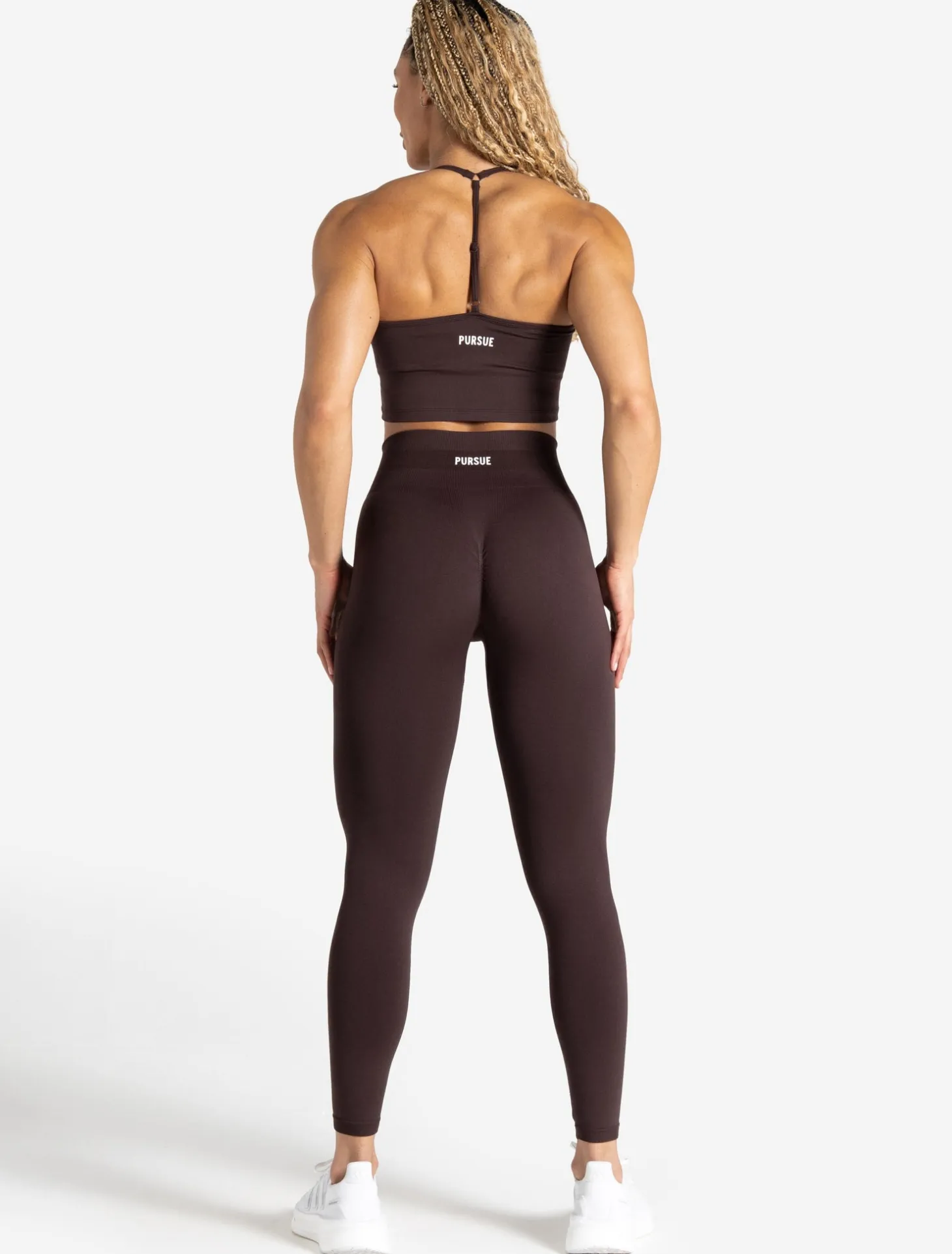 Scrunch Seamless Built-in Bra Tank Chocolate Plum