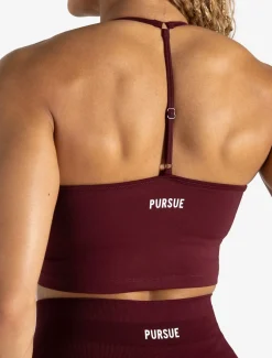 Scrunch Seamless Built-in Bra Tank Dark Cherry