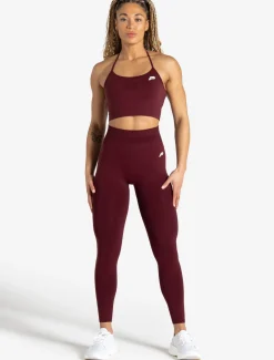 Scrunch Seamless Built-in Bra Tank Dark Cherry