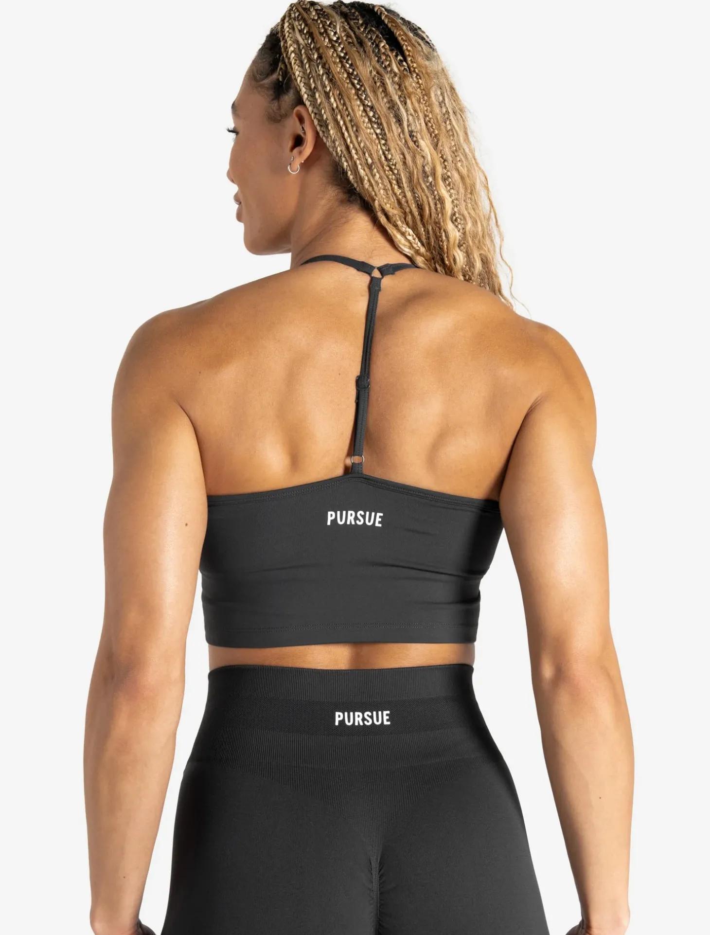 Scrunch Seamless Built-in Bra Tank Woodland Grey