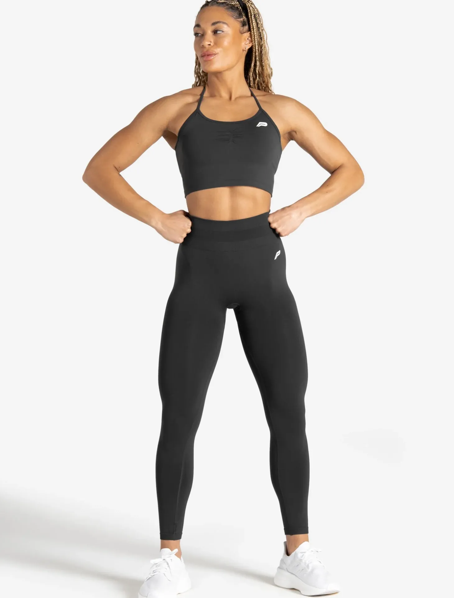 Scrunch Seamless Built-in Bra Tank Woodland Grey