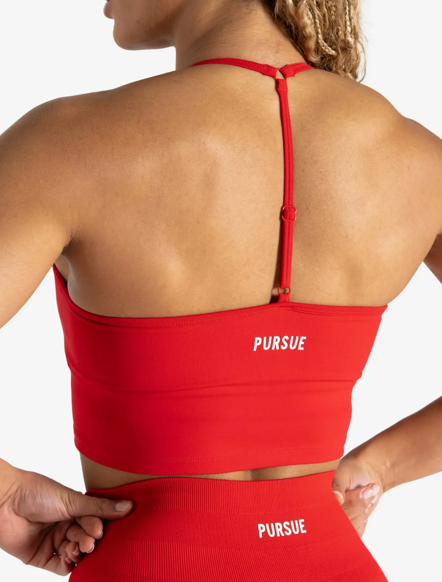 Scrunch Seamless Built-in Bra Tank Candy Red