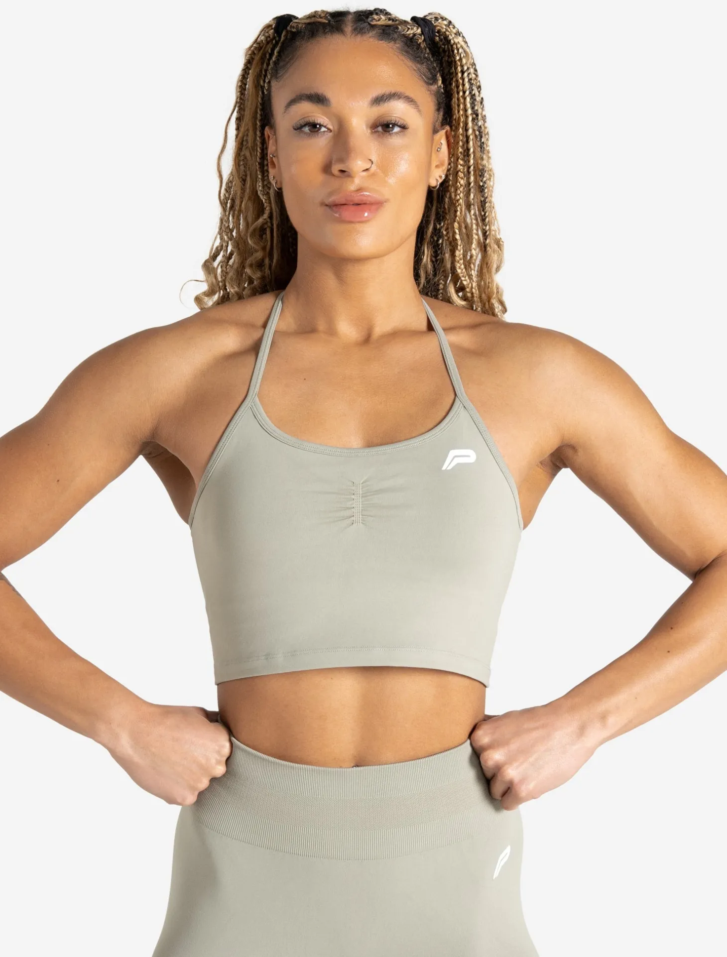 Scrunch Seamless Built-in Bra Tank Sage