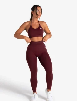 Scrunch Seamless Sports Bra Dark Cherry