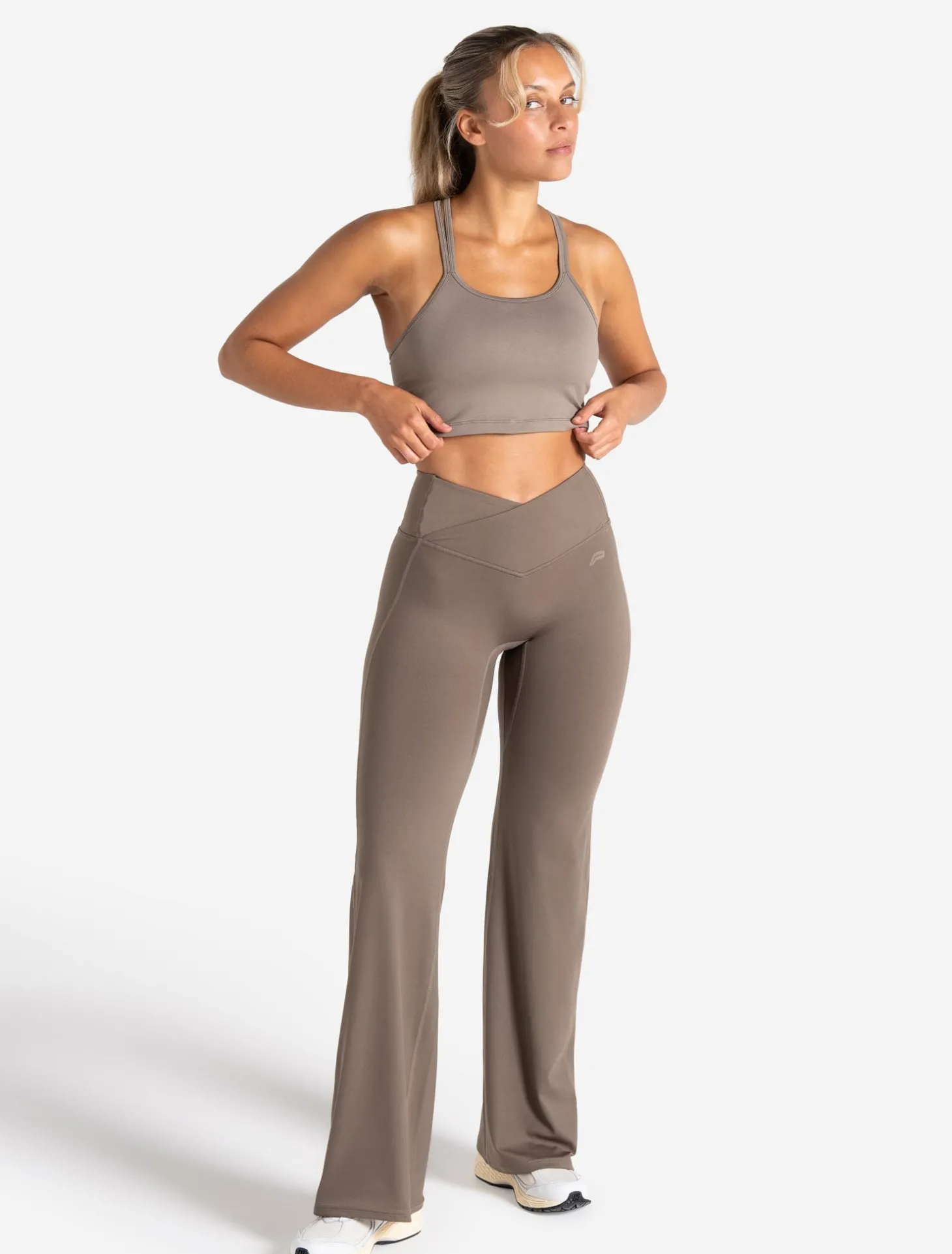 Sculpt Flared Leggings Taupe