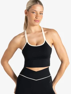 Sculpt Seamless Built-In Bra Tank Black/Marshmallow