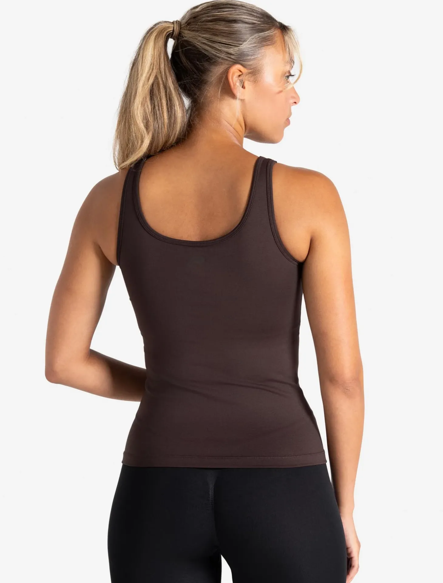 Sculpt Seamless Built-In Bra Vest Espresso