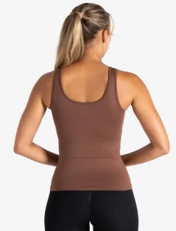 Sculpt Seamless Built-In Bra Vest Cocoa Brown