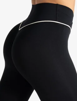 Sculpt Seamless Scrunch Leggings Black/Marshmallow