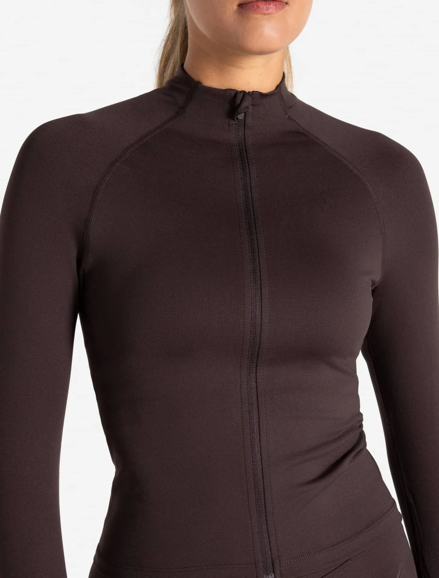 Sculpt Seamless Zip Jacket Espresso