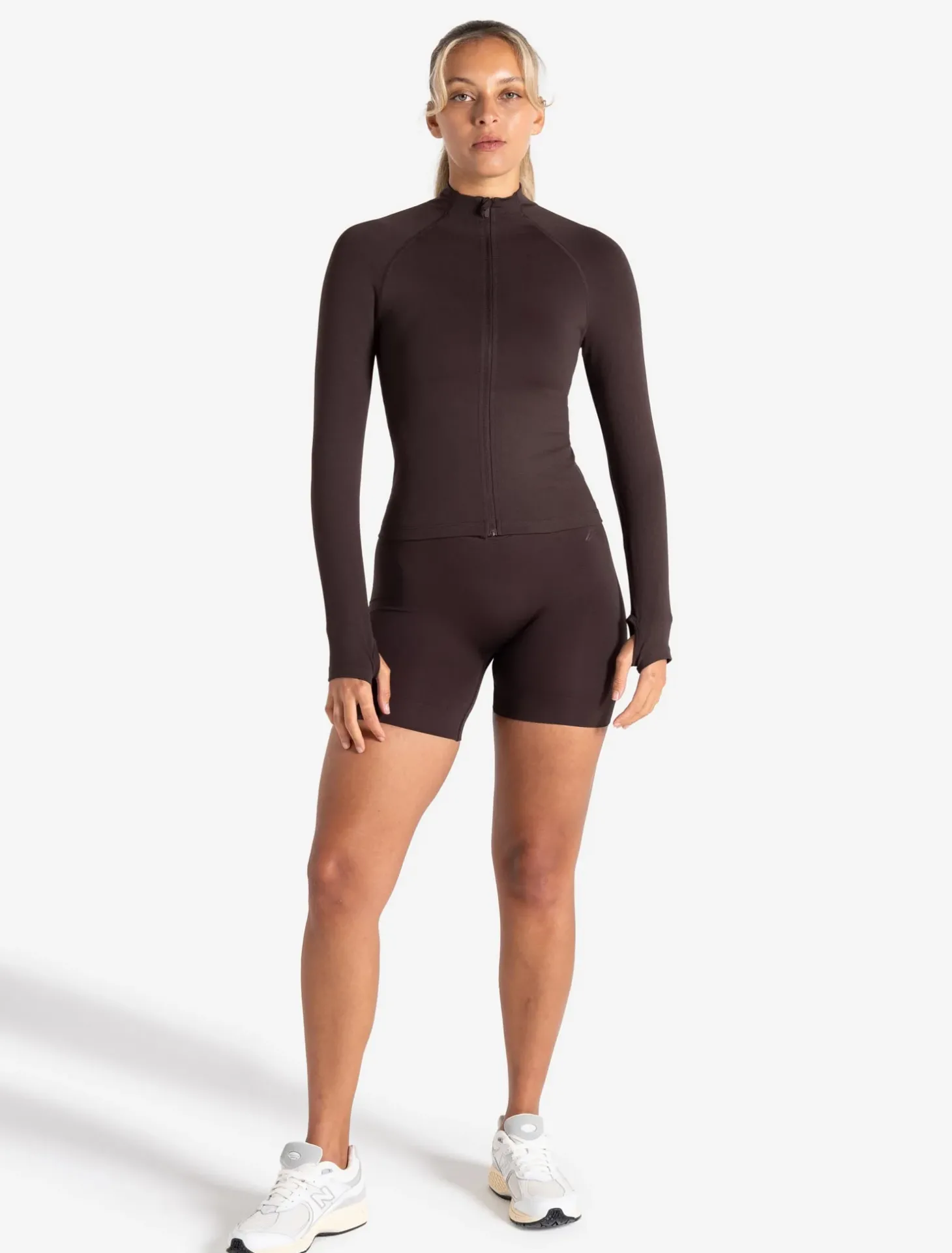 Sculpt Seamless Zip Jacket Espresso