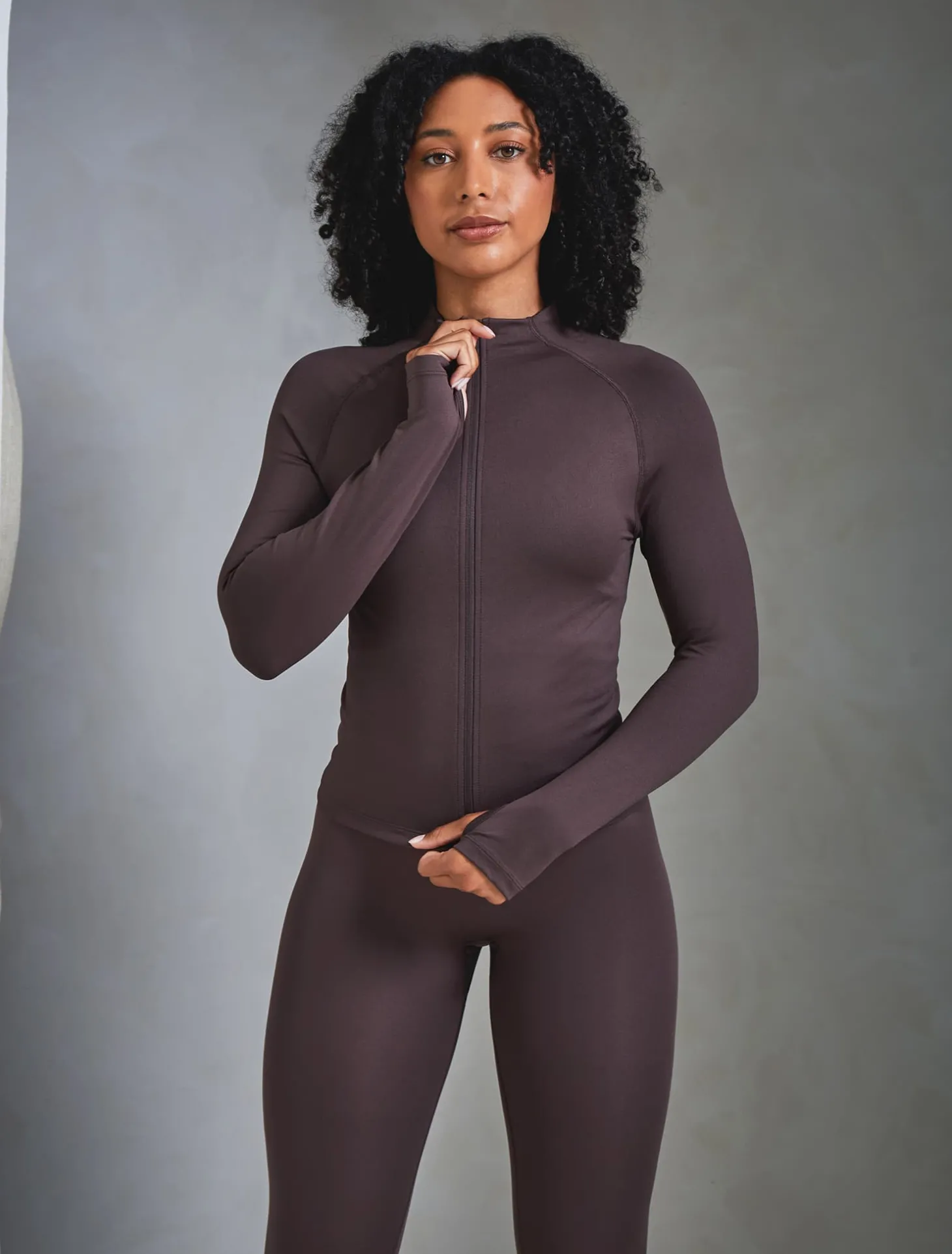 Sculpt Seamless Zip Jacket Mocha