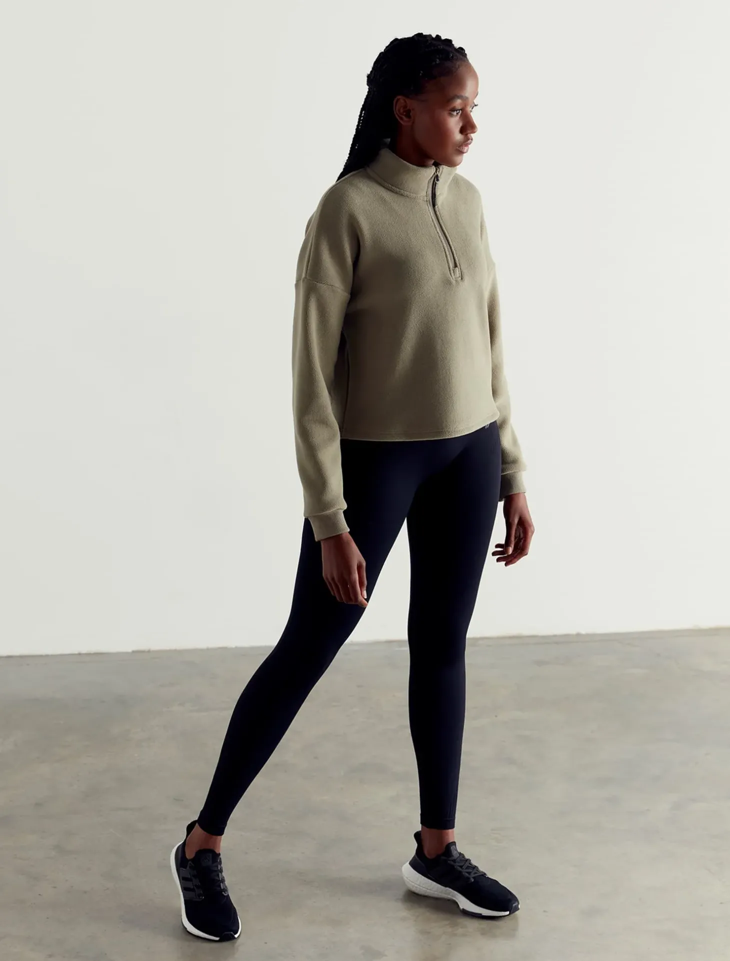 Supersoft 1/4 Zip Fleece Sage Green