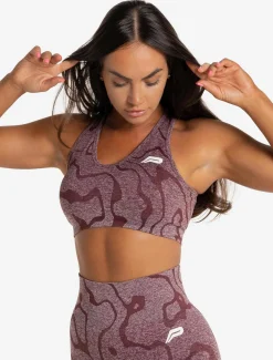Sustainable Seamless Sports Bra Burgundy