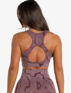 Sustainable Seamless Sports Bra Burgundy