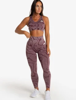 Sustainable Seamless Sports Bra Burgundy