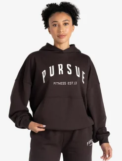 Varsity Oversized Hoodie Espresso