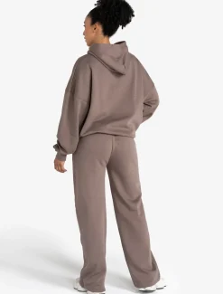 Varsity Oversized Hoodie Taupe