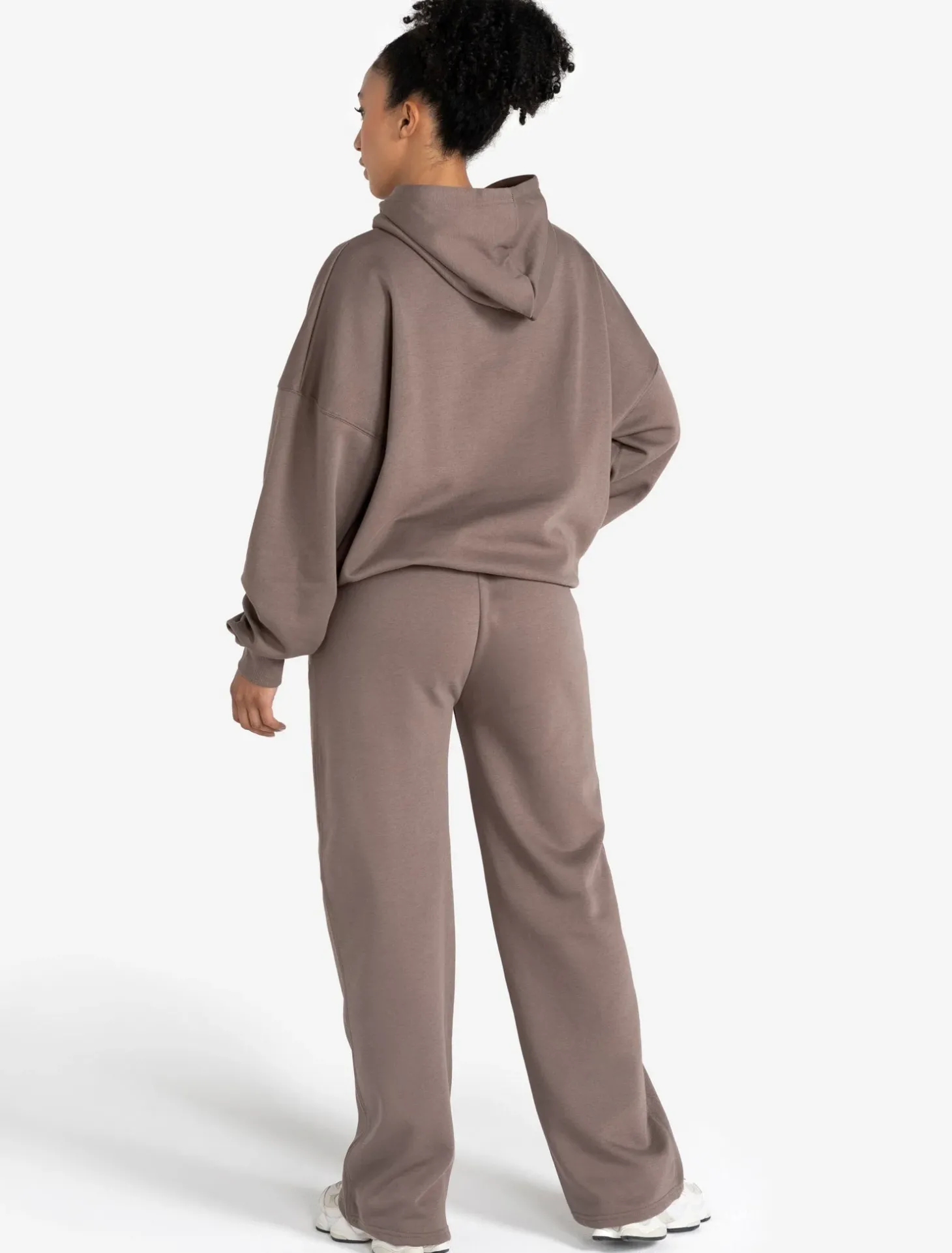 Varsity Oversized Hoodie Taupe