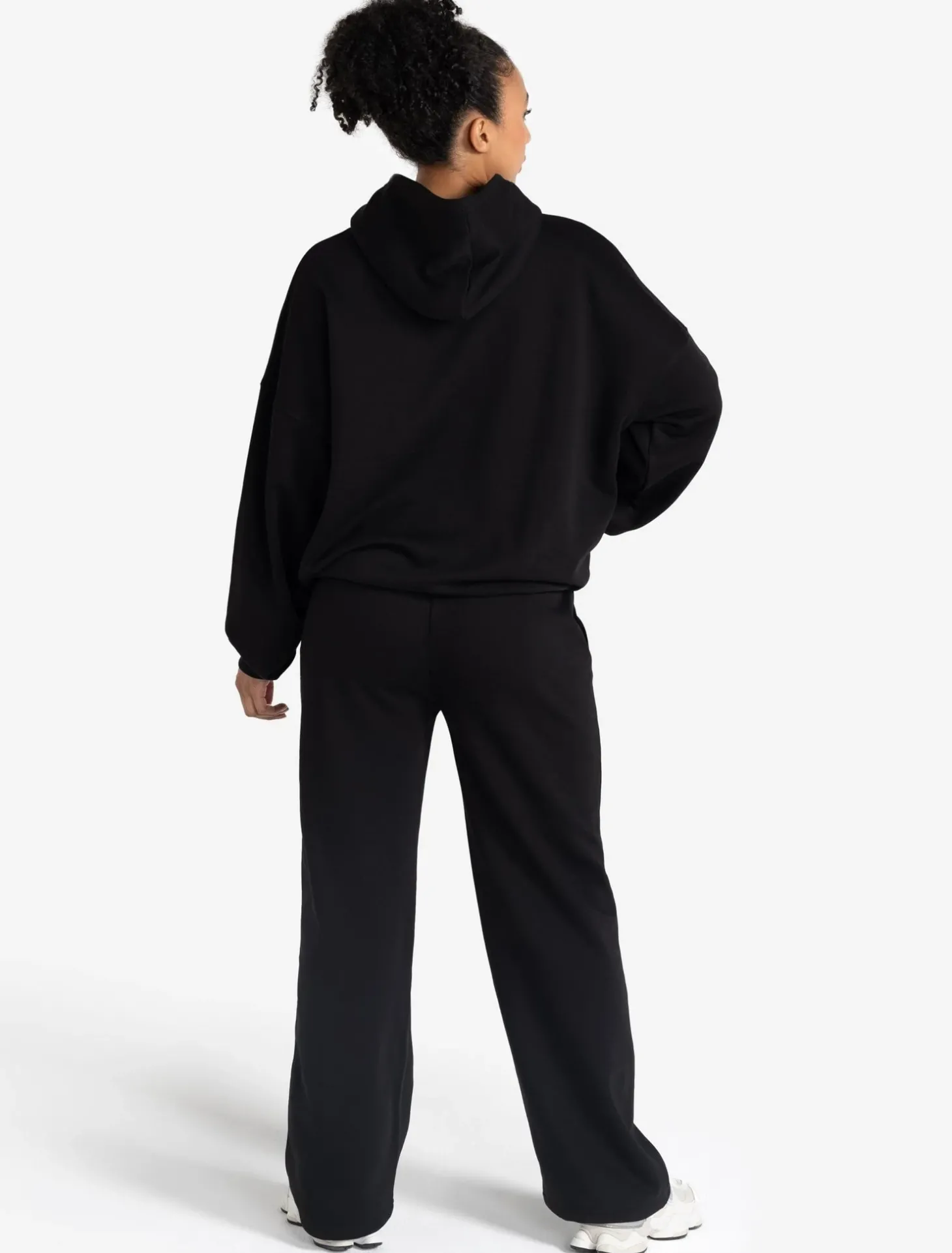 Varsity Wide Leg Joggers Black