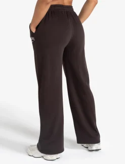 Varsity Wide Leg Joggers Espresso
