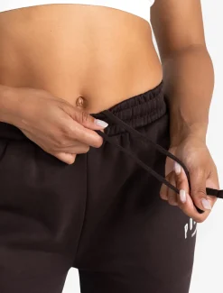 Varsity Wide Leg Joggers Espresso