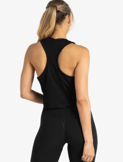 Wave Crop Tank Black